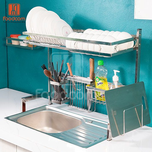 Kệ bát inox Foodcom liền khối đa năng 1 tầng - FC - LK106 - loại 106cm